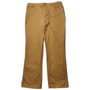 WALLS Men 42X34 Brown Duck Canvas Heavyweight‎ Carpenter Pants